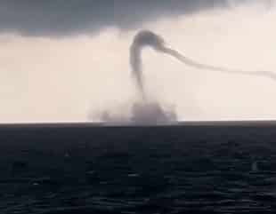 Trombă marină deasupra Mării Negre
