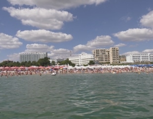 Plajele din Eforie, aglomerate ca vara