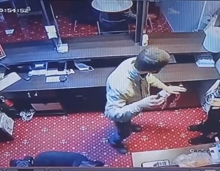 Imagini din timpul unui jaf la Năvodari