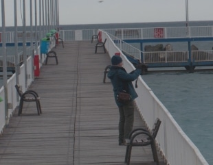Pasarela din Mamaia, îngropată în nisip