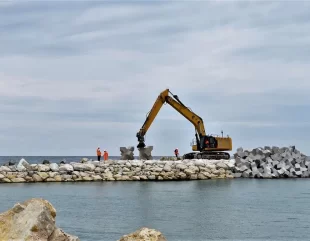 Lărgirea plajelor la Eforie, în linie dreaptă