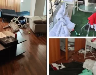 Apartament distrus după o petrecere, în Mamaia