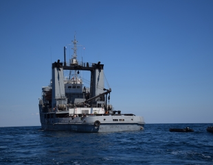Mină marină detonată de scafandrii militari