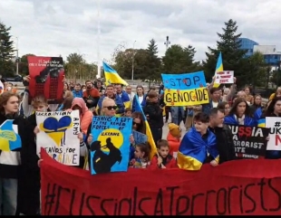 500 de ucraineni au protestat la Constanța