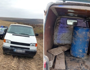 Român depistat în timp ce transporta 180 L de motorină