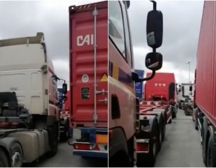 Cozi de TIR-uri în Vama Isaccea
