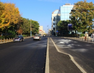 Trafic îngreunat pe strada Mihai Viteazu din Constanța