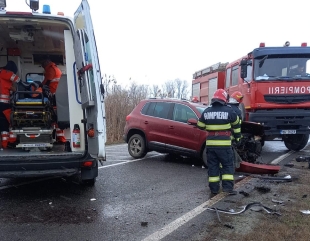 Accident rutier grav, la Sibioara