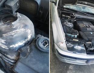 Mașină cu numere false, depistată în trafic