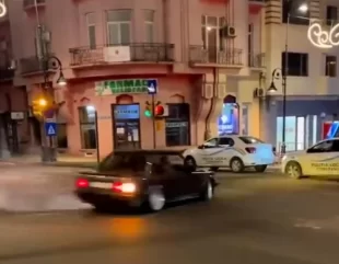 A făcut drifturi chiar în fața polițiștilor