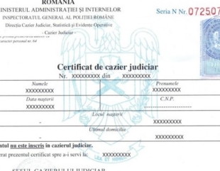 De astăzi, cazier gratuit, în format electronic