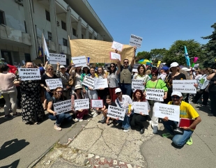 Protest de amploare al dascălilor din Constanța