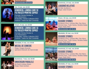 Programul lunii mai, la Teatrul de Stat Constanța
