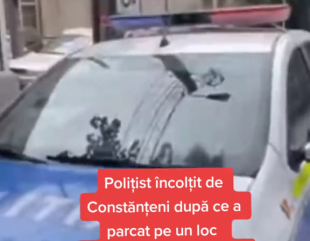 Cu mașina de poliție pe loc pentru persoanele cu handicap