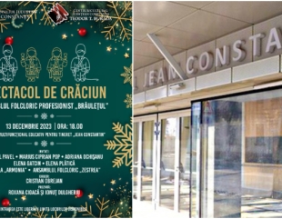 Spectacol de Crăciun susținut de Ansamblul Folcloric ,,Brâulețul’’ și invitați speciali, la  Centrul Cultural „Jean Constantin”