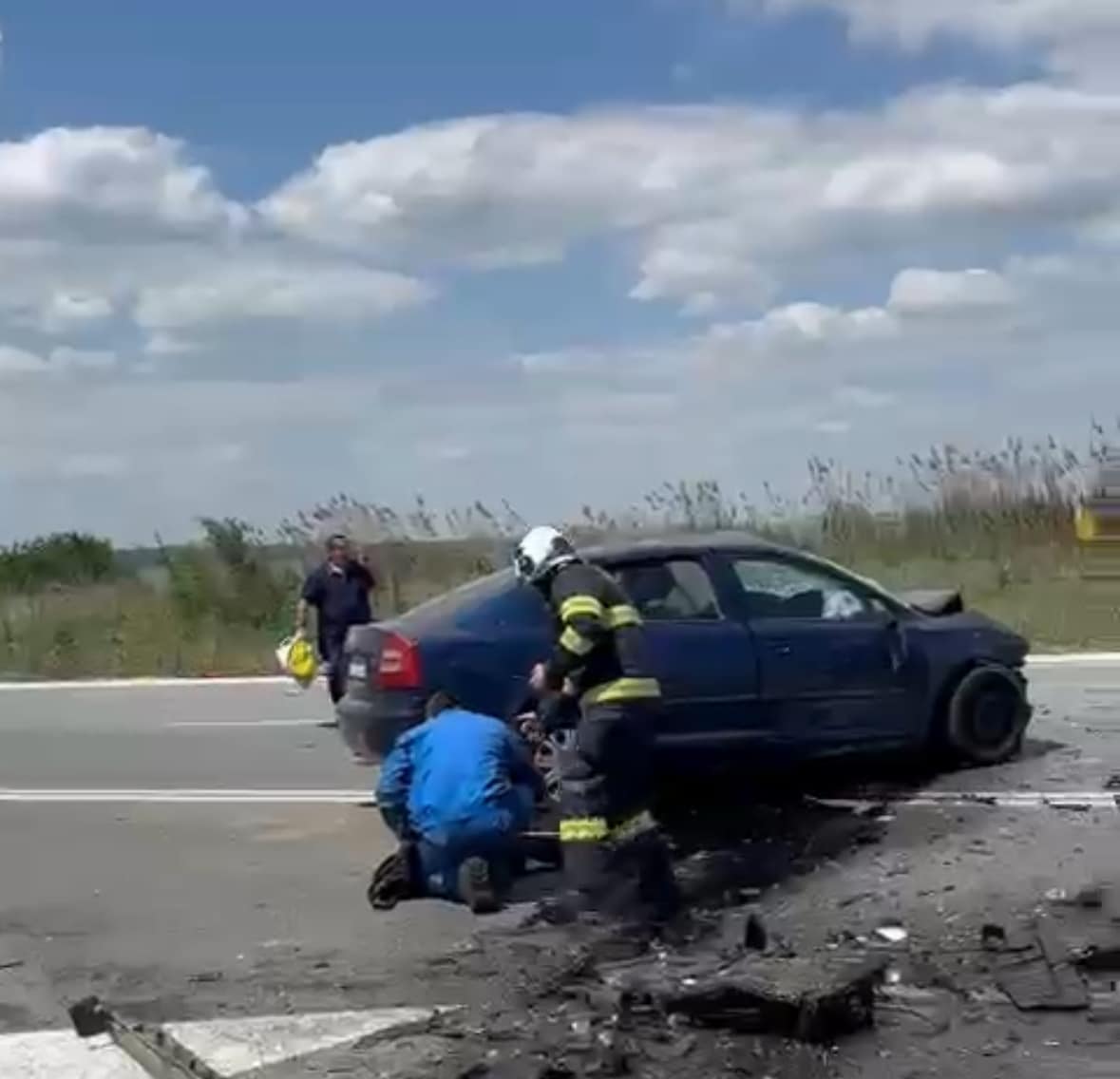 FOTO/VIDEO:Accident rutier intre Năvodari și Corbu. O persoană a decedat