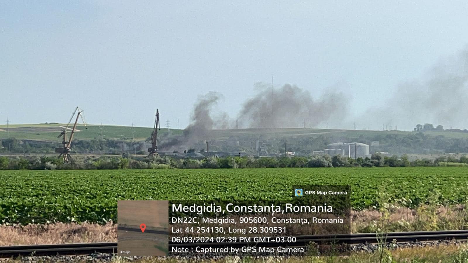 Medgidia: Garda de Mediu a aplicat două amenzi după incendiul de la fabrica de ciment