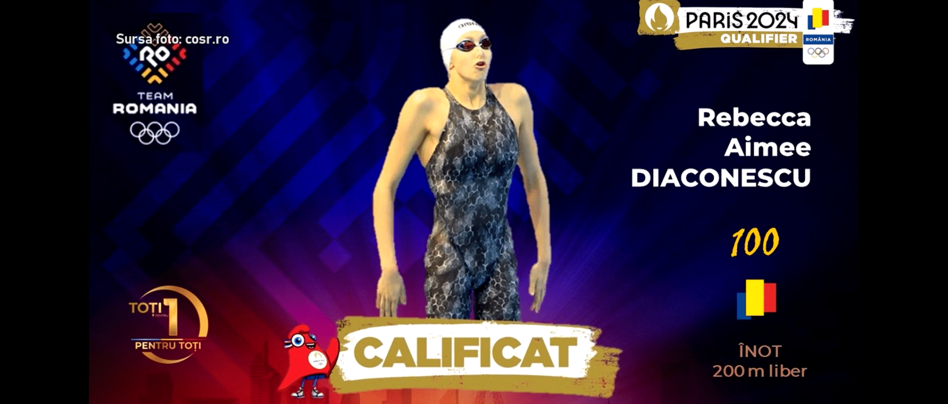 Rebecca Aimee Diaconescu va evolua la Jocurile Olimpice Paris 2024