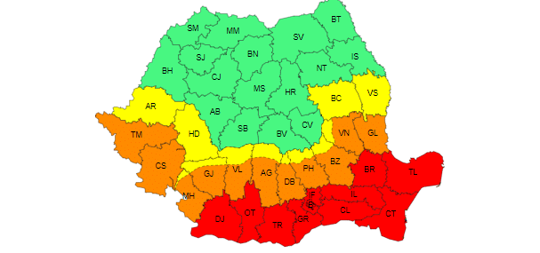 Codul roșu de caniculă s-a prelungit din nou, în Constanța
