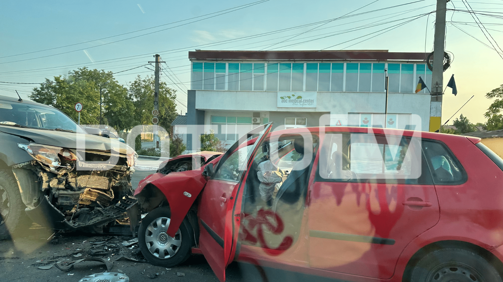 FOTO/VIDEO.Accident rutier în Murfatlar: 2 mașini implicate