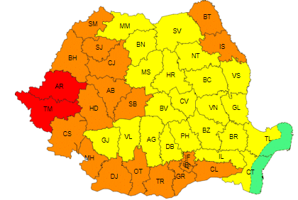 Constanța și Tulcea, sub cod galben de caniculă