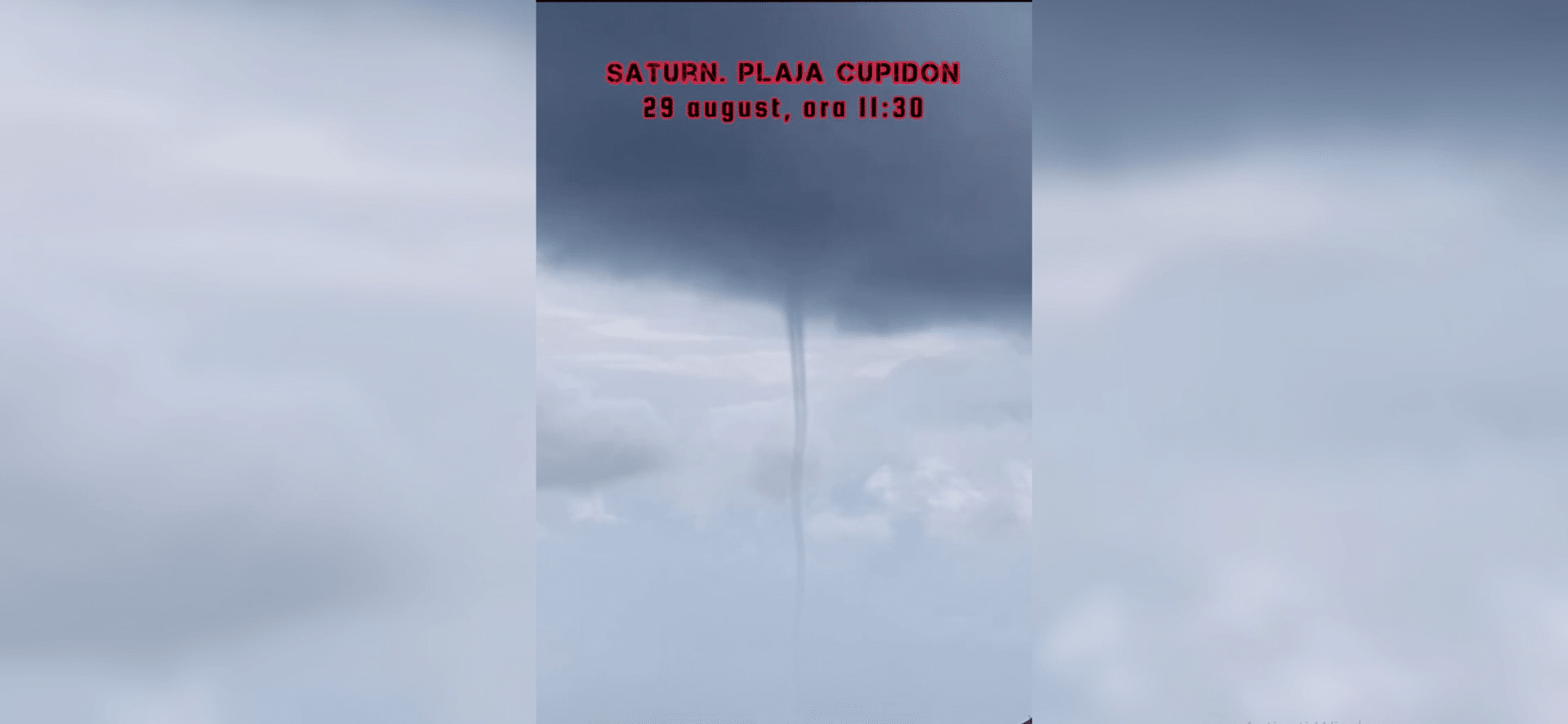 Mini tornadă în largul mării