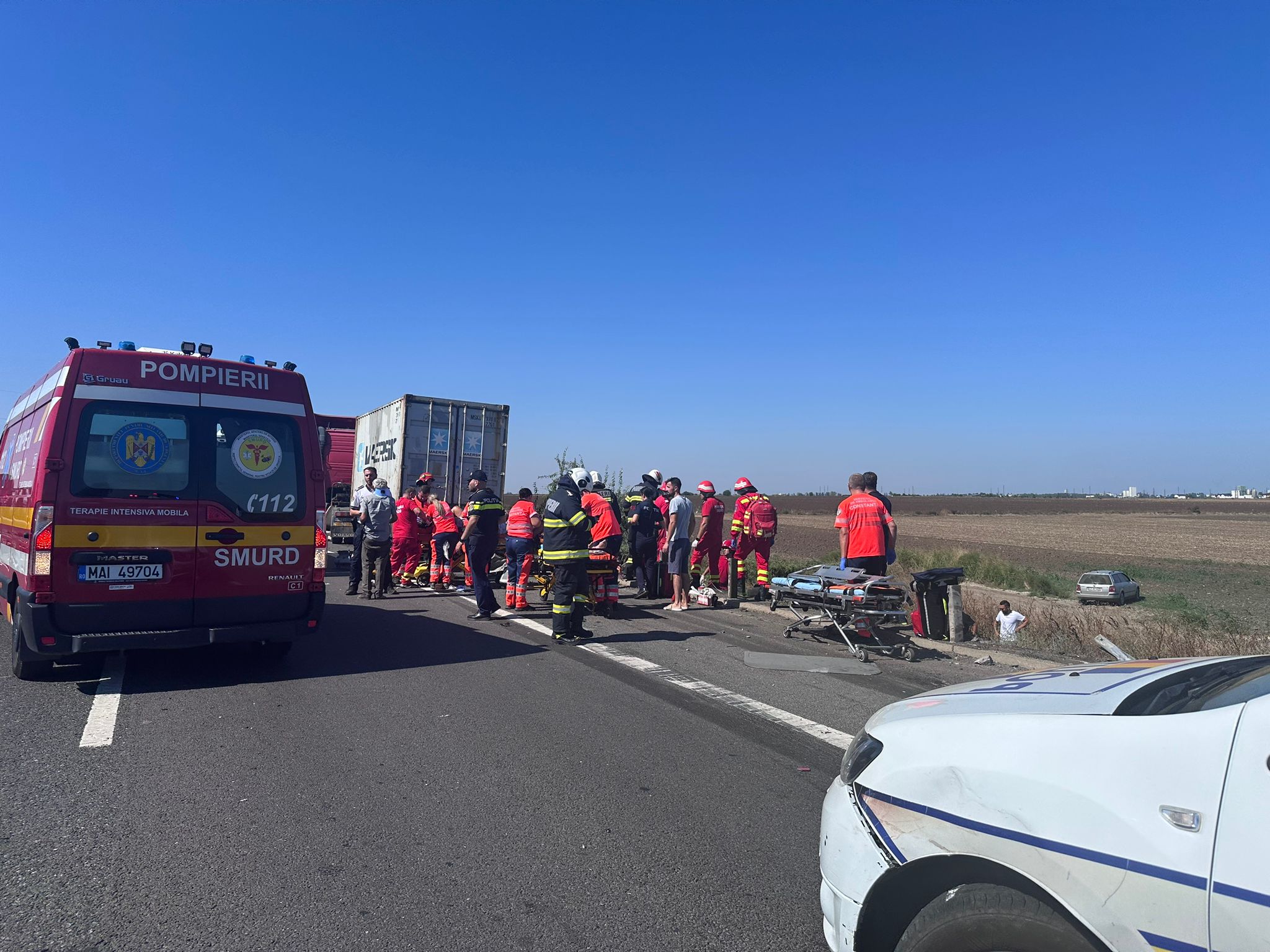 Una dintre victimele implicate în accidentul de pe autostrada A4 a murit