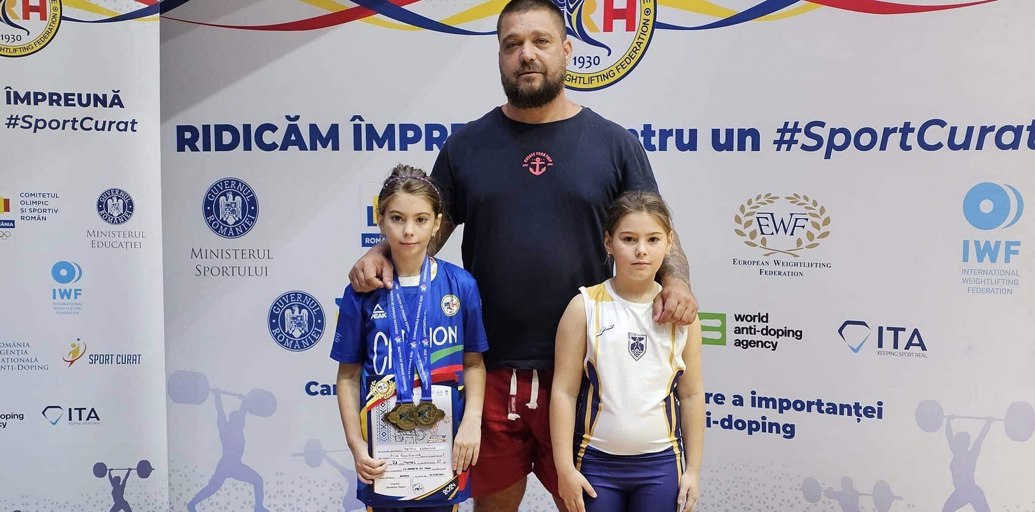 Surorile Petcu, rezultate remarcabile la Campionatul Național de Haltere