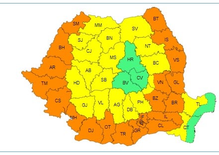 Cod galben de caniculă și disconfort termic în Dobrogea