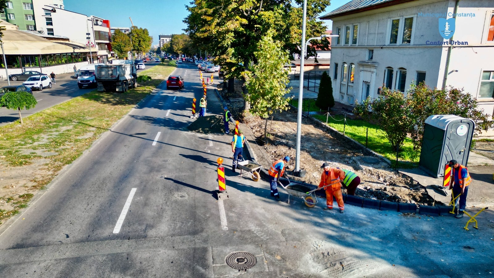 Un nou tronson al bulevardului Mamaia a intrat în reabilitare