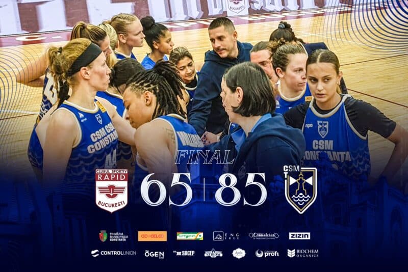 CSM Constanța își continuă dominanța în LNBF: Victorie clară cu Rapid și debut strălucit pentru Amira Bou-Chedid!