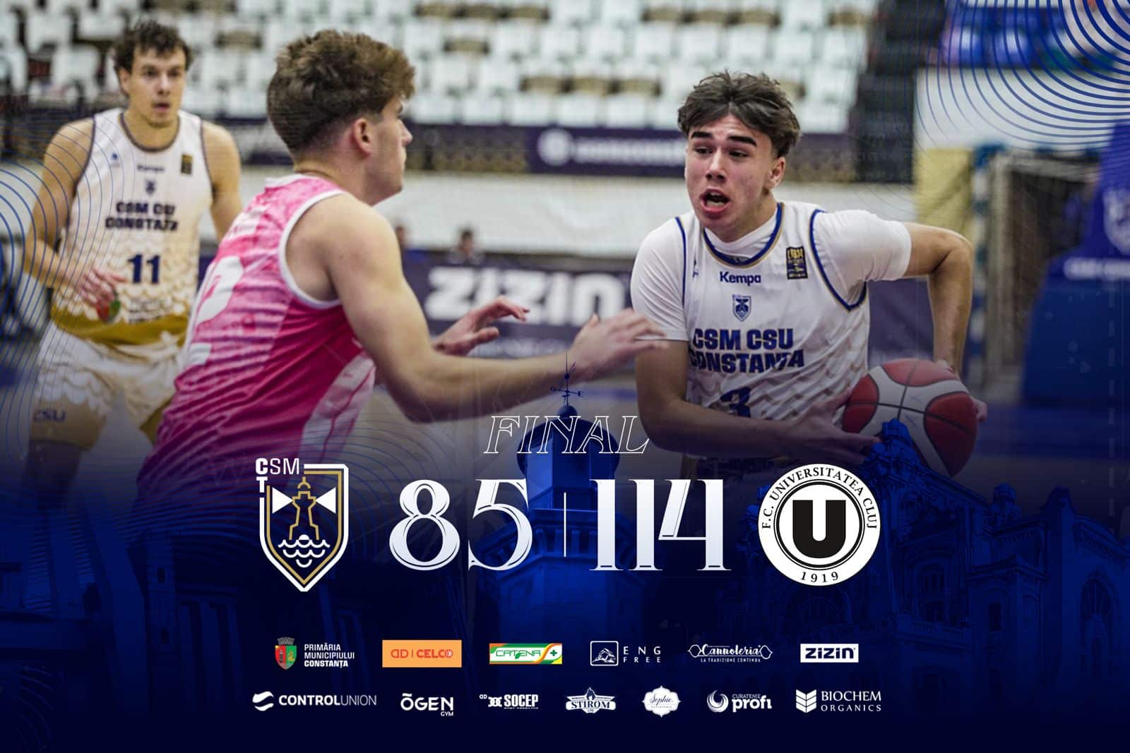 LNBM | CSM Constanța cedează în fața campioanei U-BT Cluj-Napoca, scor 85-114