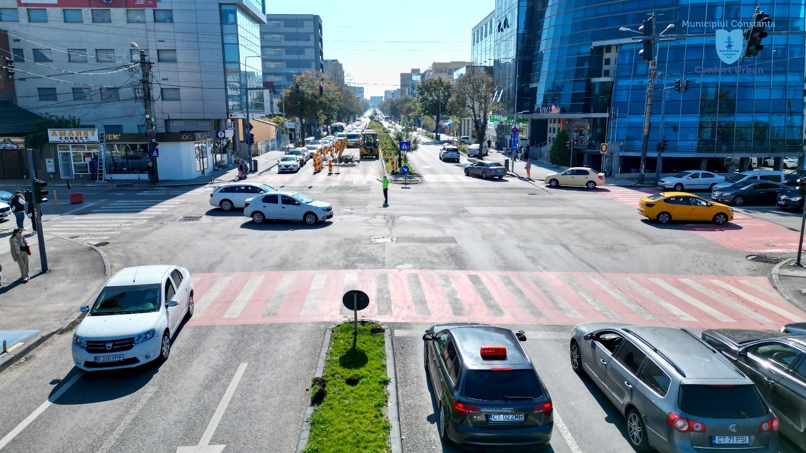 Atenție, șoferi! Semaforizarea în intersecția de la Delfinariu este întreruptă săptămâna aceasta