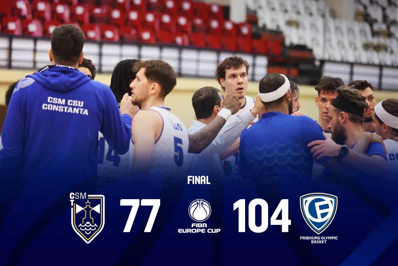 CSM Constanța, înfrângere dureroasă în FIBA Europe Cup