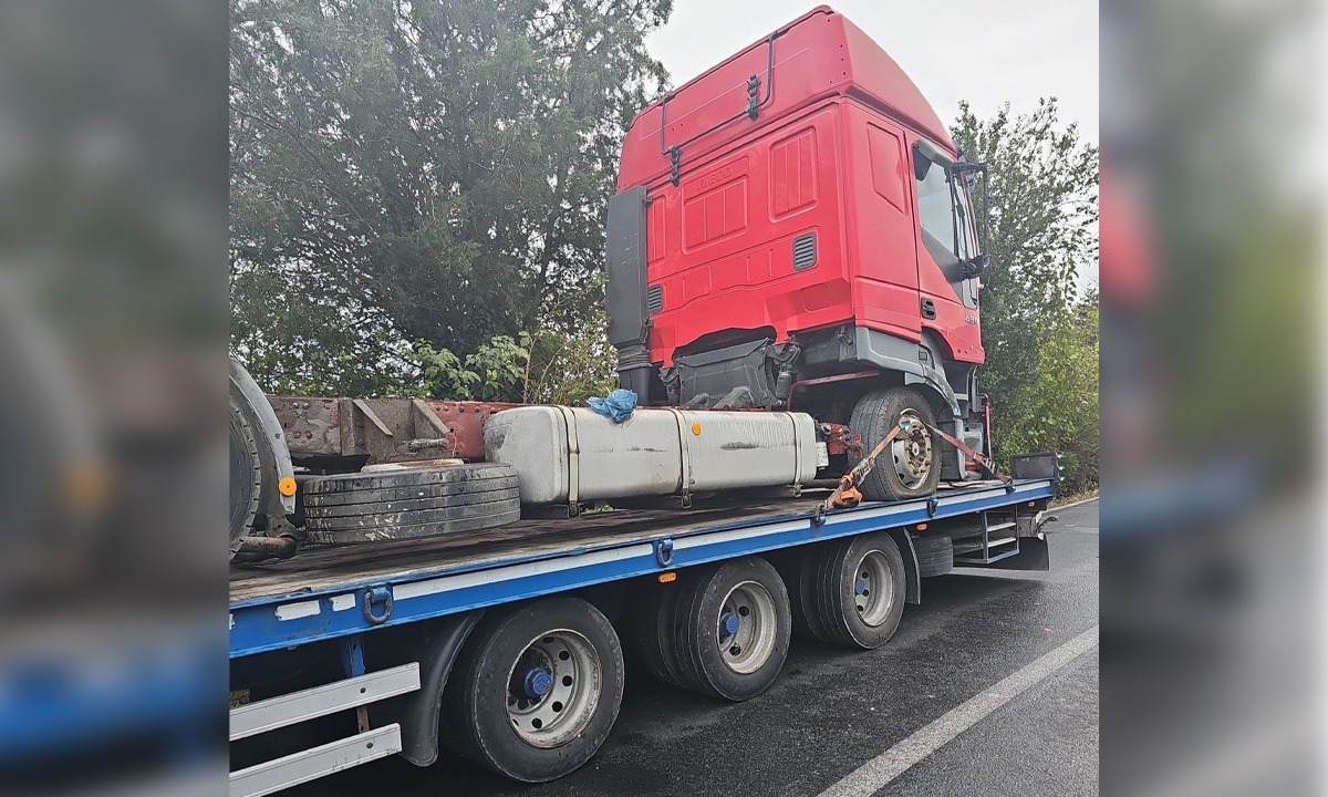 Autocamion uzat, interzis de polițiștii de frontieră la intrarea în țară prin PTF Vama Veche