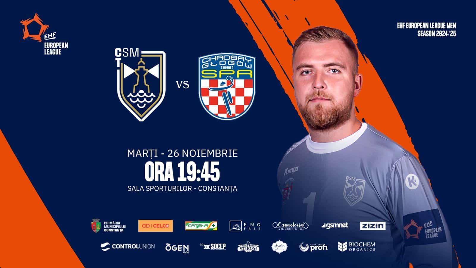 CSM Constanța – KGHM Chrobry Glogow, ultimul meci din grupa D a EHF European League