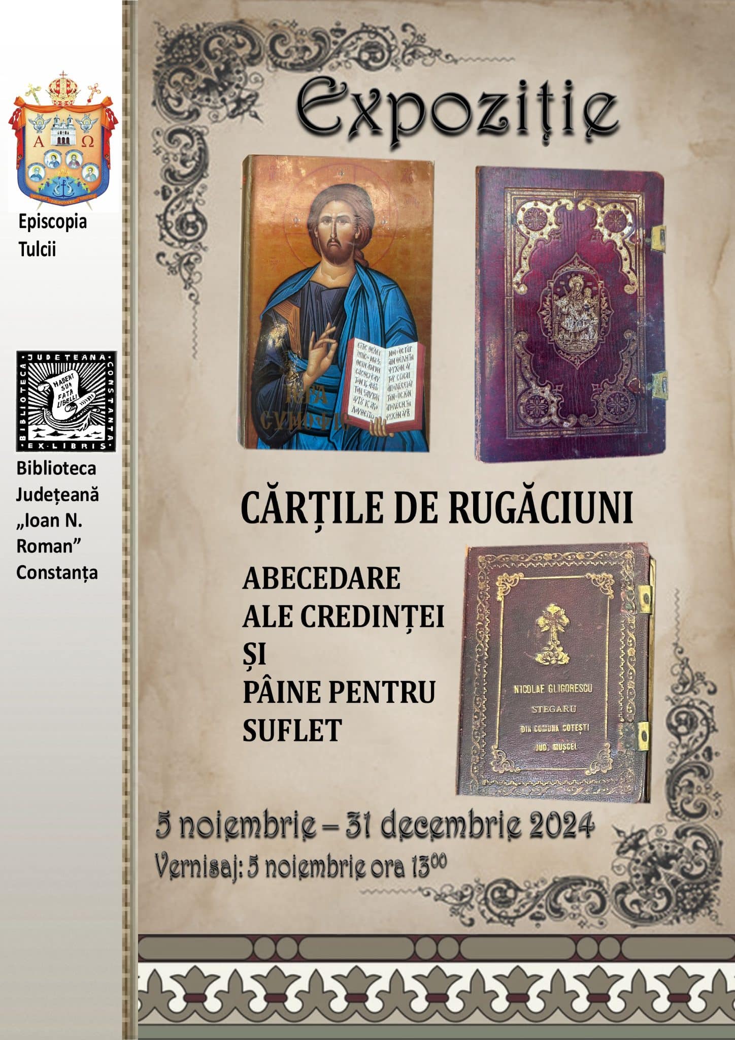 Expoziție temporară de carte religioasă la Biblioteca Județeană Constanța