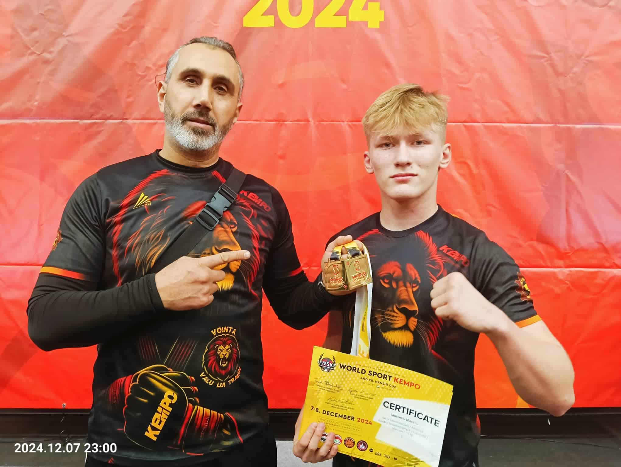 Laurențiu Andrei Mocanu, aur la Cupa Mondială de Kempo
