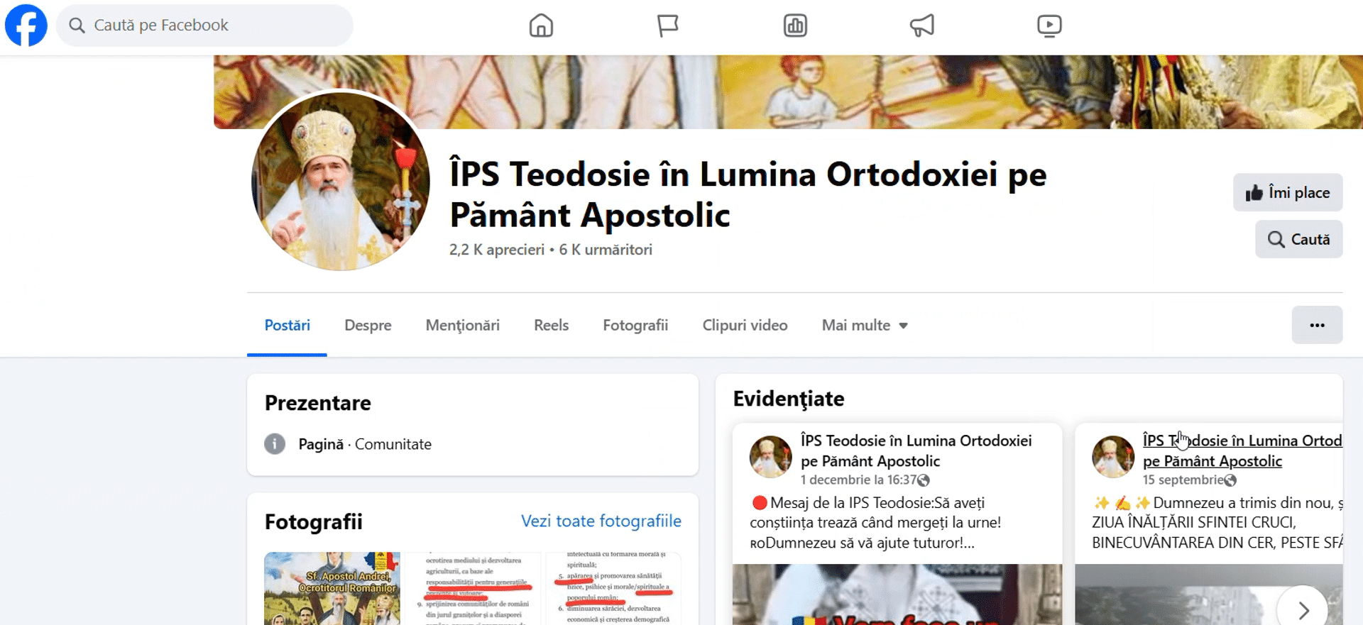Paginile „ÎPS Teodosie” pe Facebook: Oficial sau clonă?