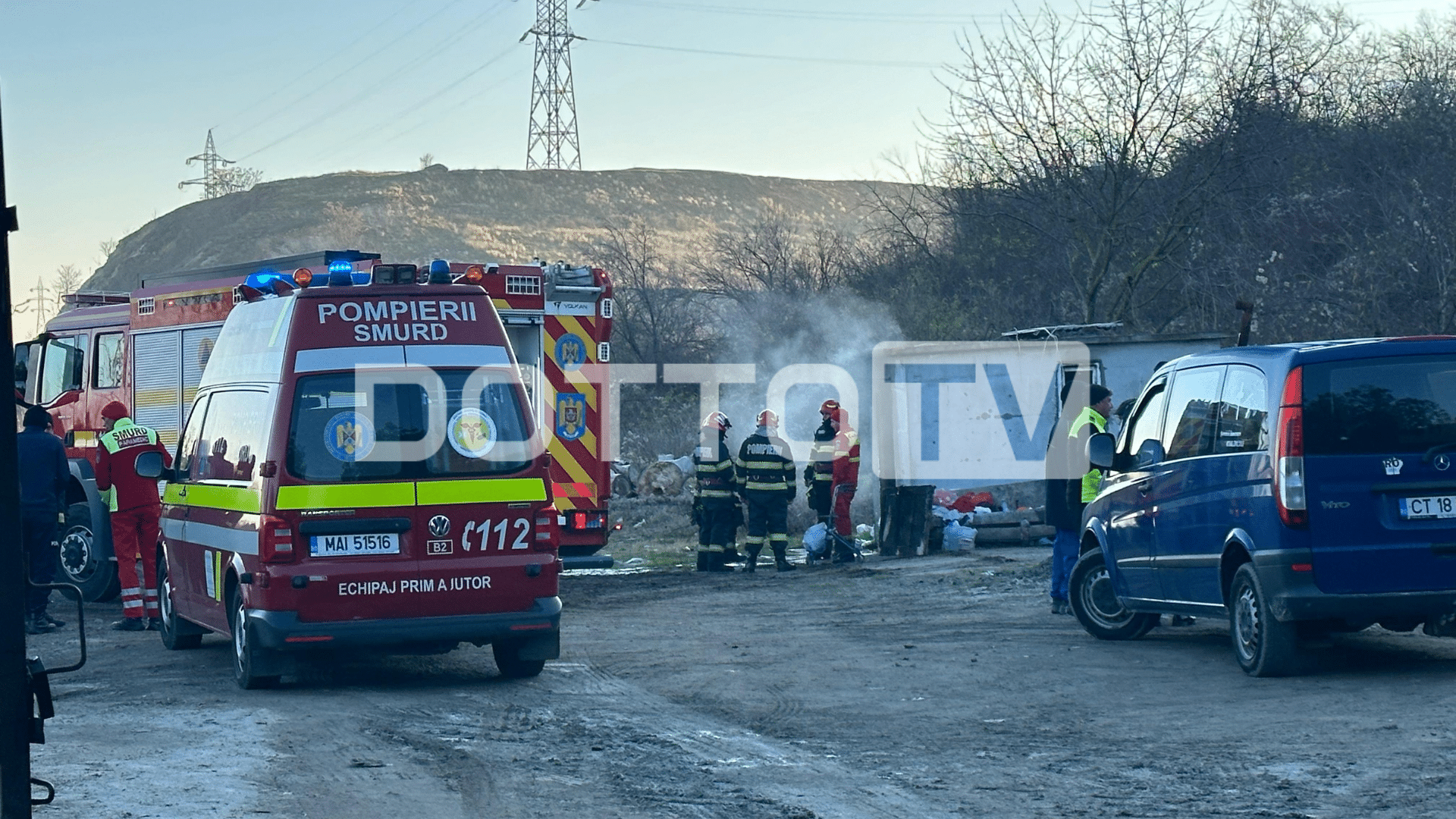 FOTO. Update: Arde o baracă la Murfatlar: o persoană a decedat