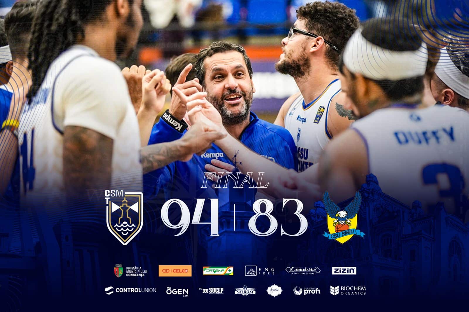 LNBM: CSM Constanța se impune spectaculos cu CSU Sibiu, 94-83