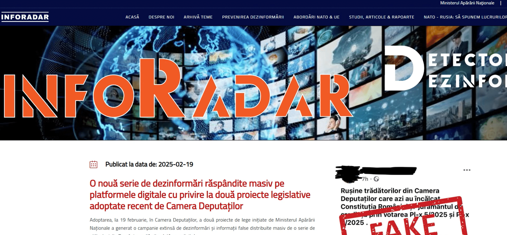 Avertisment MApN: Fake news despre război și dictatura militară 