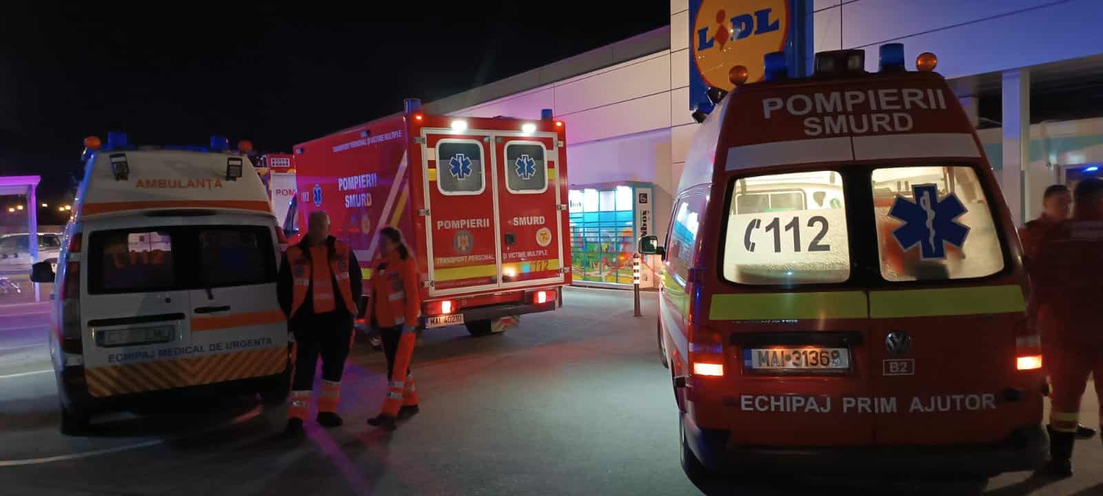 UPDATE. FOTO: Plan Roșu de intervenție la Medgidia. S-a folosit spray lacrimogen într-un magazin