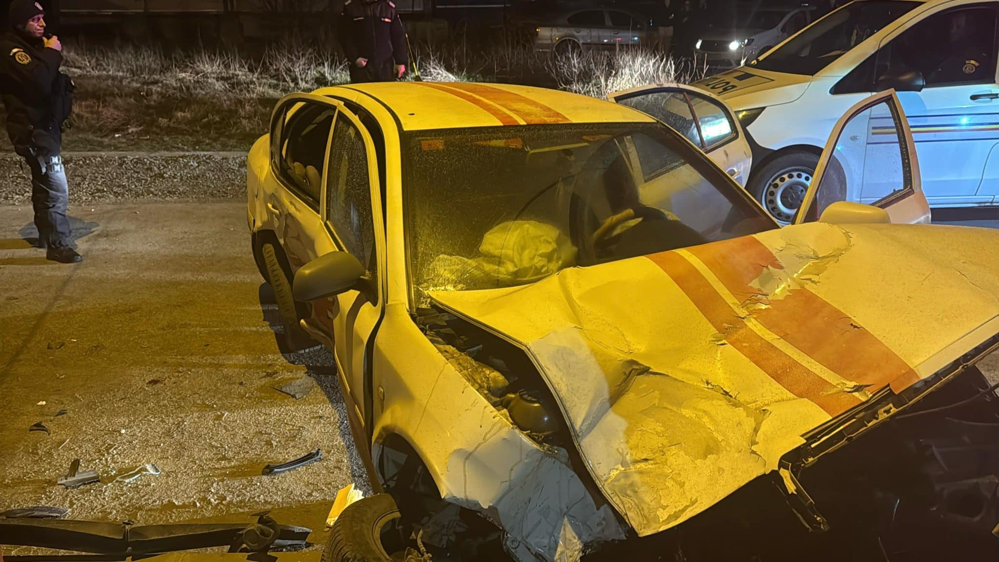 FOTO: Accident rutier cu cinci mașini implicate, la Tulcea: 4 victime