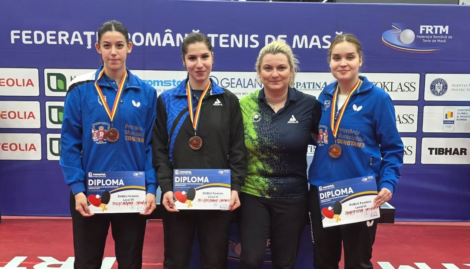 Argint și bronz pentru CSM Constanța la Naționalele de tenis de masă