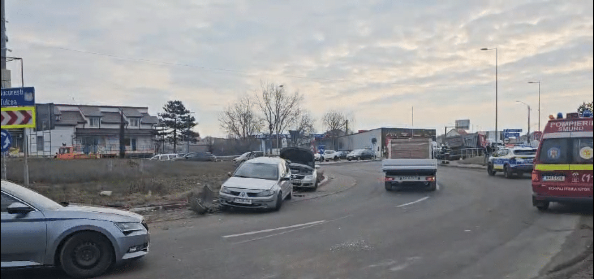 IPJ Constanța: Oficial despre accidentul rutier de la ieșirea de pe A4, la Ovidiu