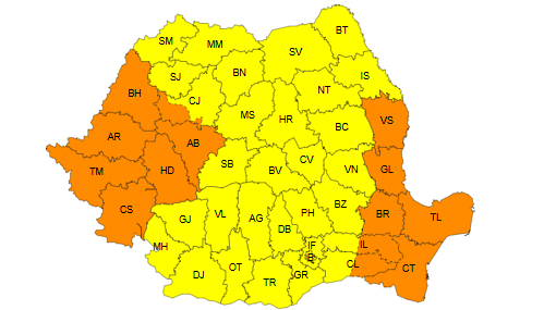Constanța sub cod galben de vânt