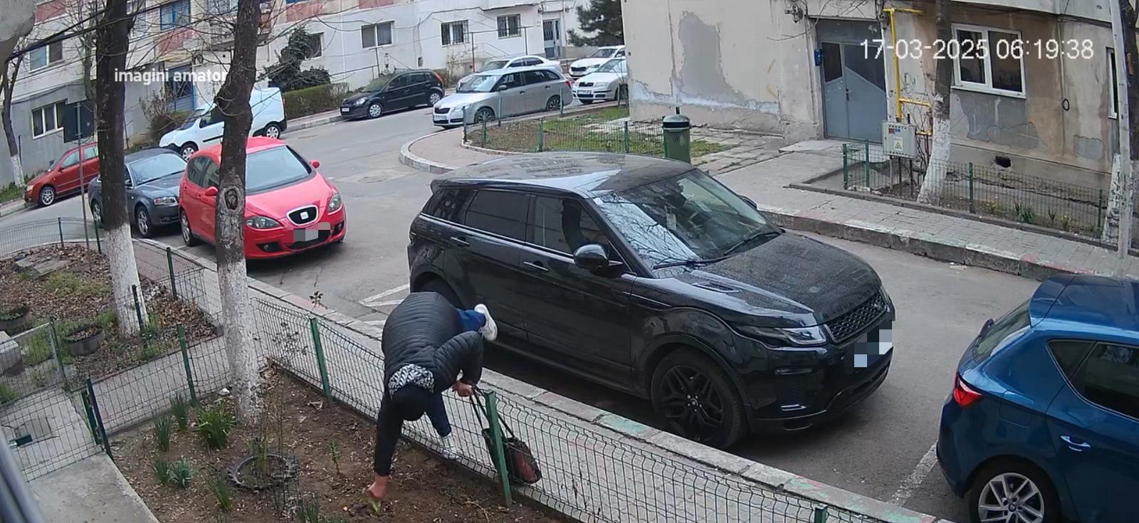 Vandalism în fața unui bloc din Năvodari: Femei surprinse în timp ce smulg flori și aruncă obiecte