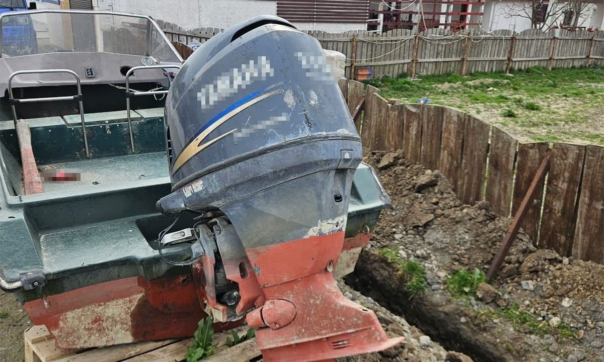 Motor de barcă furat din Suedia, depistat de către polițiștii de frontieră în județul Tulcea