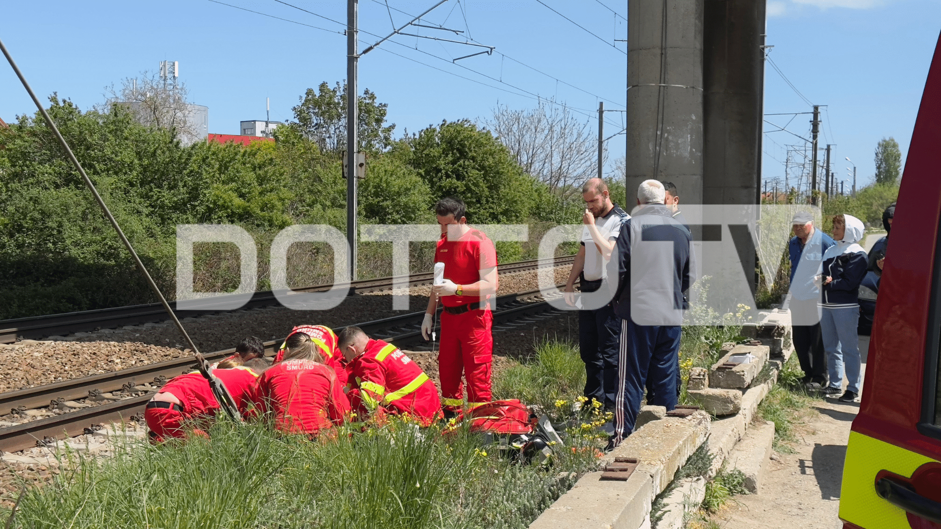 FOTO: O persoană a fost lovită de tren la Murfatlar
